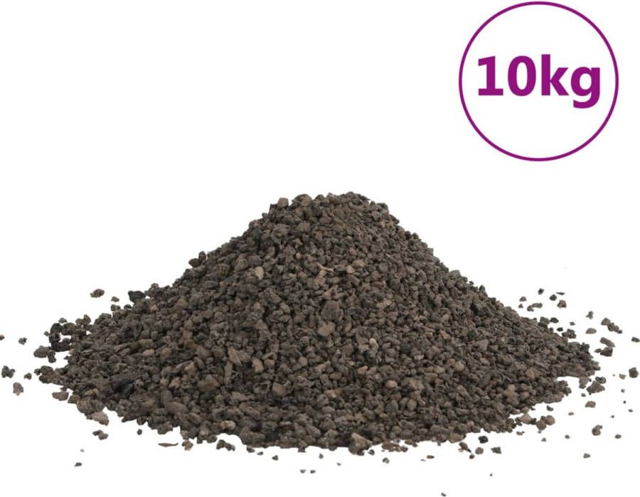 VIDAXL Basaltgrind Zwart 3-5 Mm (10 Kg) Zwart Basaltgrind