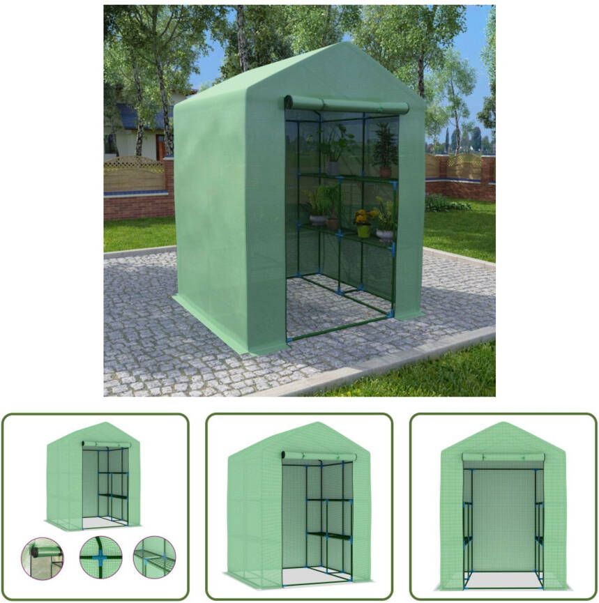 VIDAXL Broeikas 143 X 143 X 195 Cm Groen Pe-mesh Stof 170 G m²