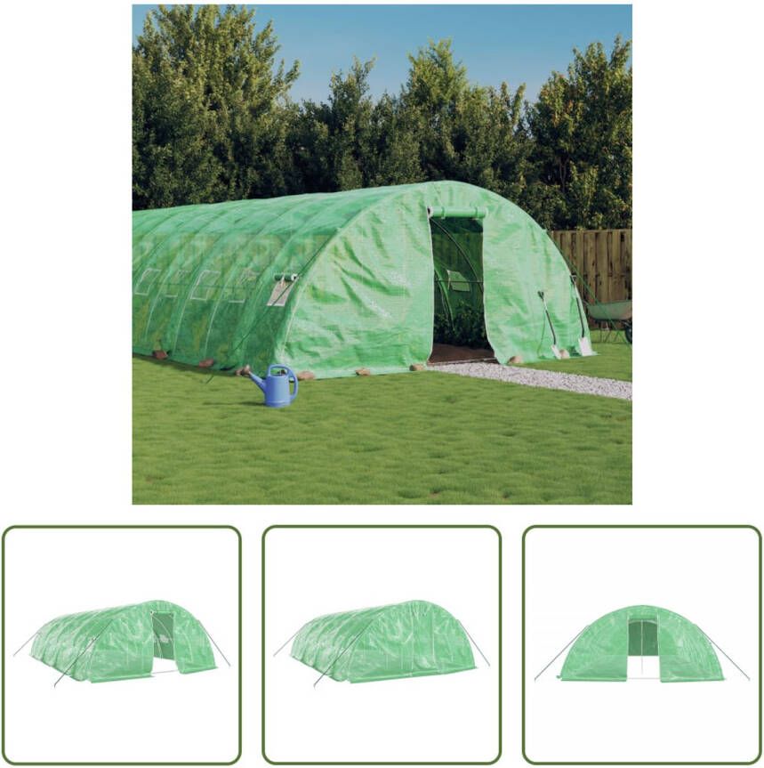 VIDAXL Broeikas Groen 8 X 5 X 2.3 M Uv-bestendig Stabiel Frame