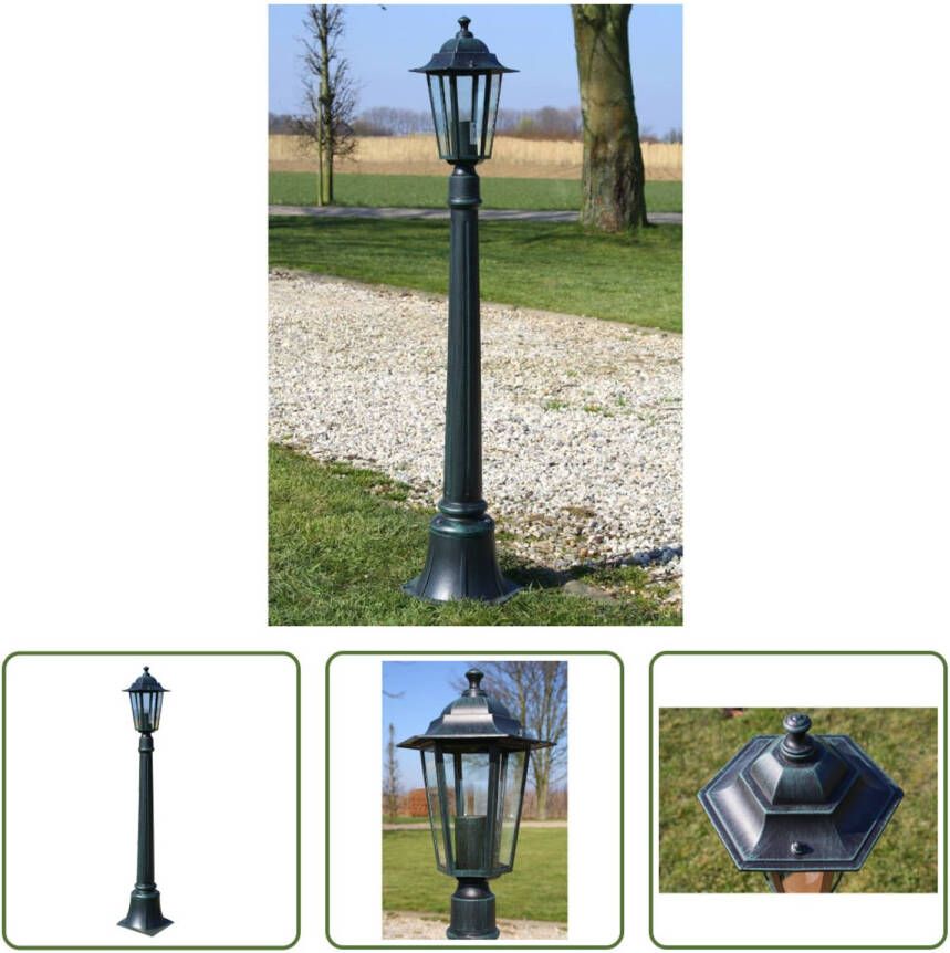 VIDAXL Donkergroene Tuinlamp 105 Cm Aluminium En Glas