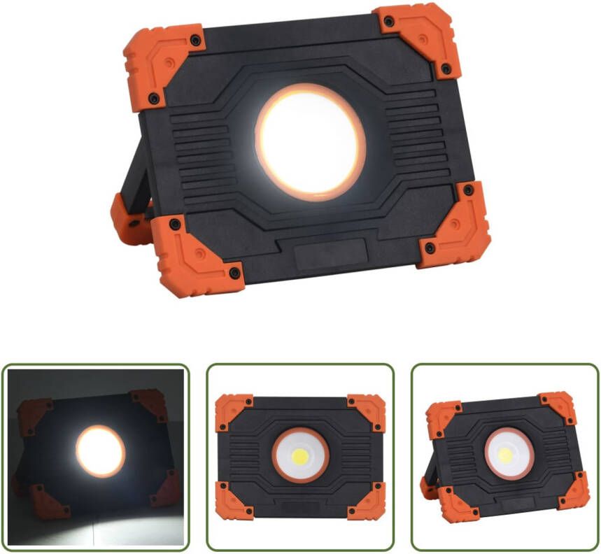 VIDAXL Draagbare Led-spotlight Verlichting 16.5 X 10 X 12.5 Cm 500 Lm