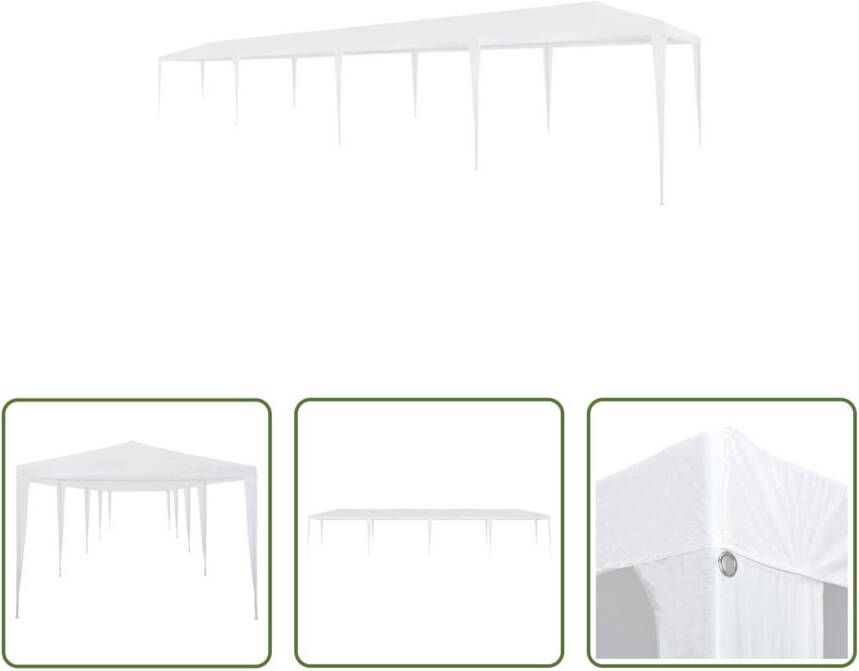 The Living Store Feesttent 3x12x2.55m Waterbestendig Staalframe UV-bestendig