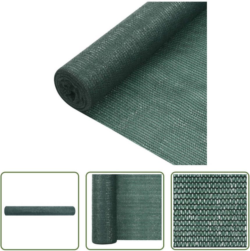 VIDAXL Hdpe Tuinscherm 1.5 X 25 M Groen 75 G m²