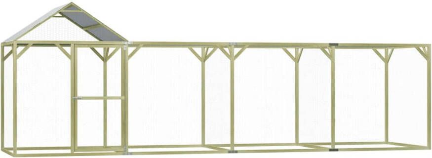 VidaXL Kippenhok 6x1 5x2 m FSC geïmpregneerd grenenhout