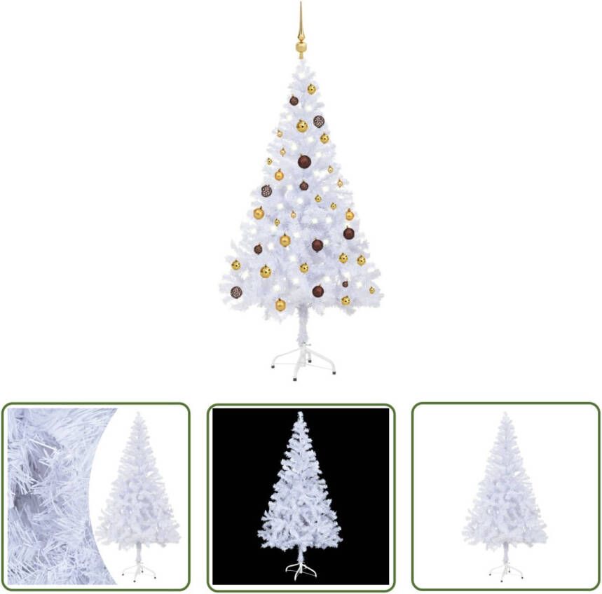 VIDAXL Kunstkerstboom Met Verlichting En Kerstballen 380 Takken 150 Cm