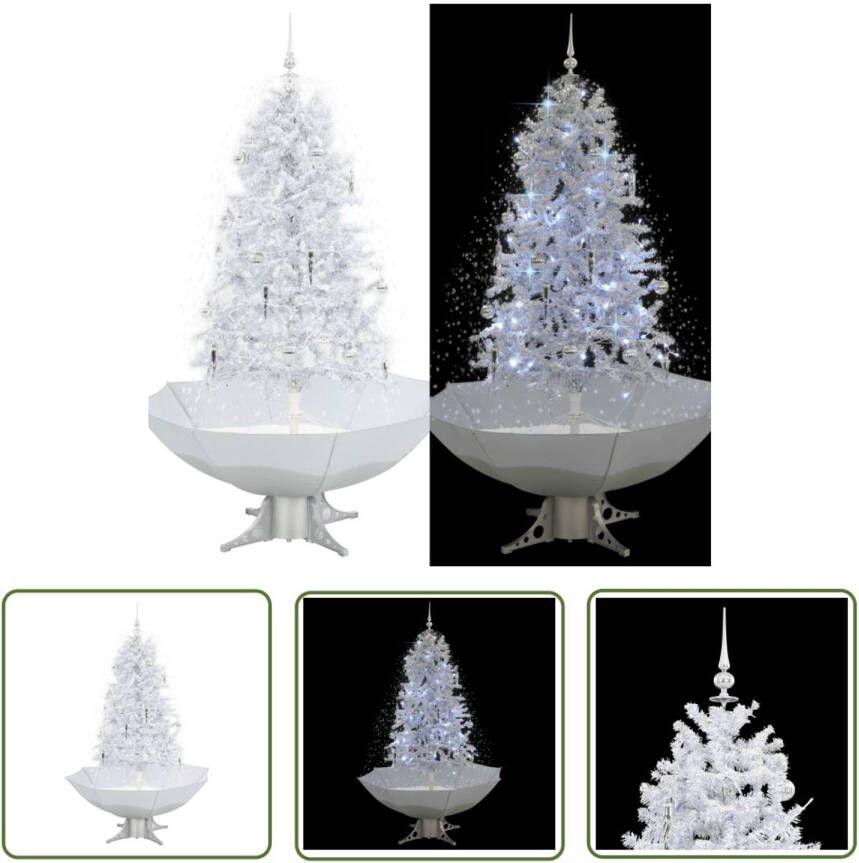 VIDAXL Kunstkerstboom Sneeuwende Kerstboom 170cm Led Verlichting