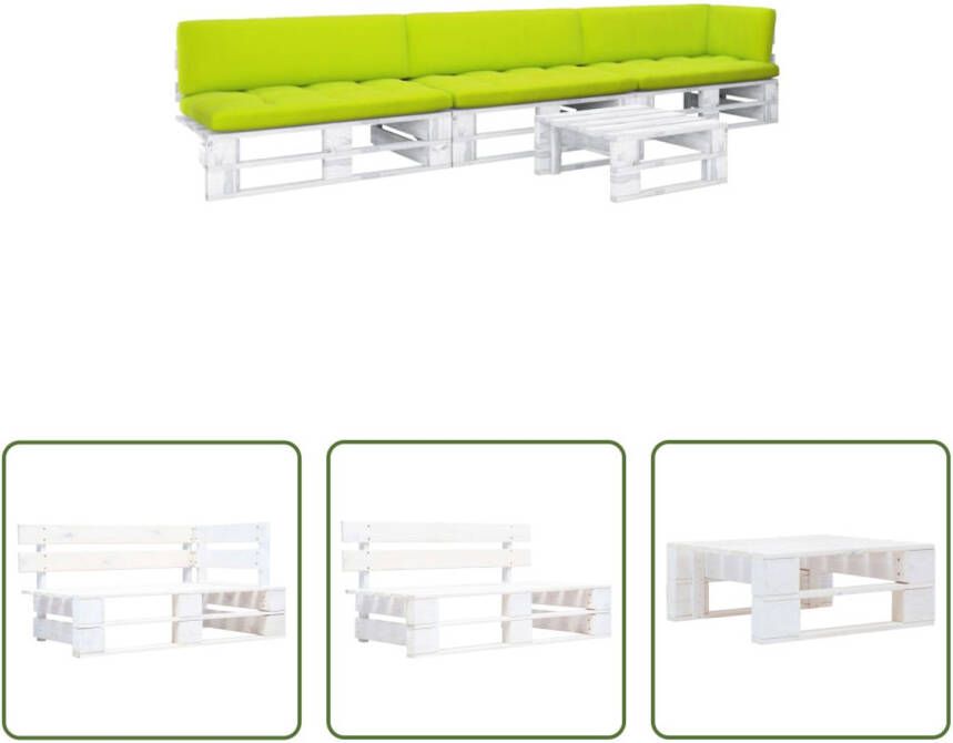 The Living Store Pallet loungeset Tuinmeubelset 110 x 65 x 55 cm grenenhout