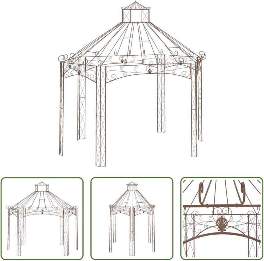 The Living Store Pavilion s Tuinboog 400 x 258 x 378 cm Antiekbruin Smeedijzer