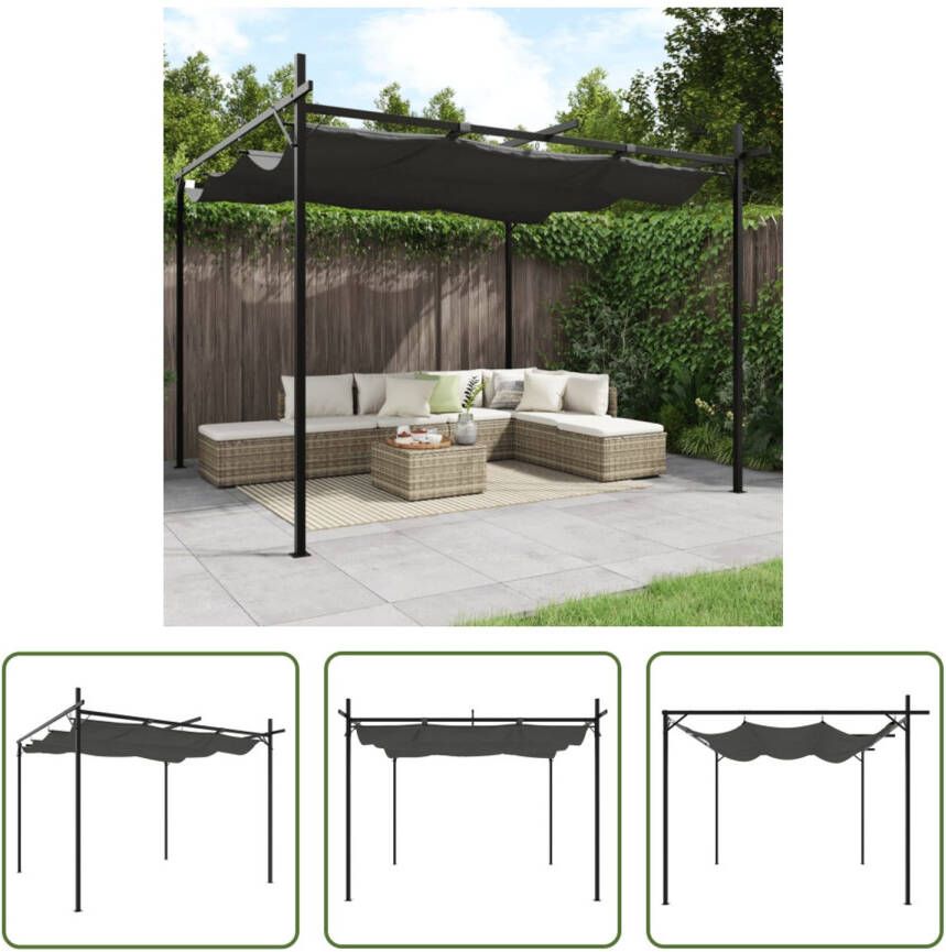 VIDAXL Pergola 295 X 292 X 207 230 Cm Uv-bestendig Stabiele Structuur