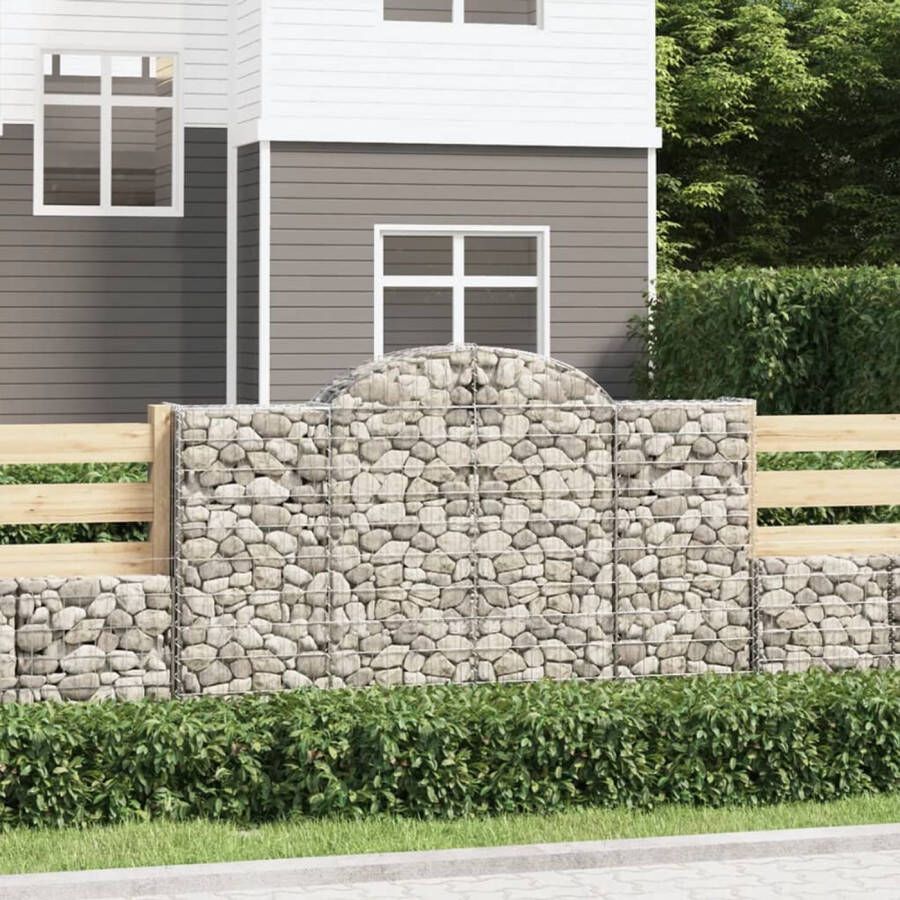 The Living Store Schanskorf Gabion 200 x 30 x 120 140 cm Gegalvaniseerd ijzer Stenen niet inbegrepen