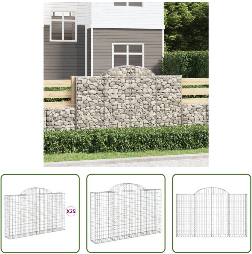 The Living Store Schanskorf Gabion 200 x 30 x 120 140 cm Gegalvaniseerd ijzer Stenen niet inbegrepen