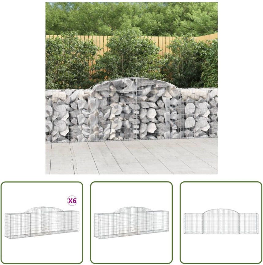 The Living Store Schanskorf Gabion 300 x 50 x 80 100 cm Decoratieve Geluidsisolerende Tuinbarrière