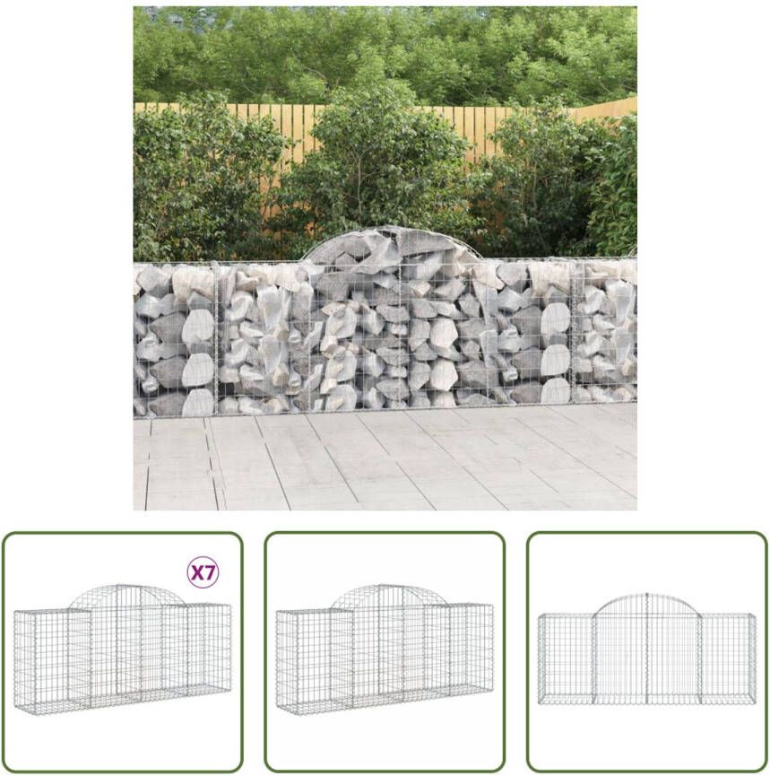 The Living Store Schanskorf Gabion Gegalvaniseerd ijzer 100x50x80 100 cm Decoratief en geluidsisolerend