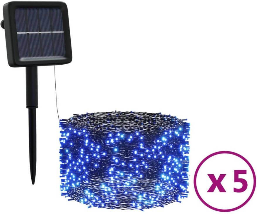 VIDAXL Solar Lichtslinger 5 Blauw Solar Lichtsnoer