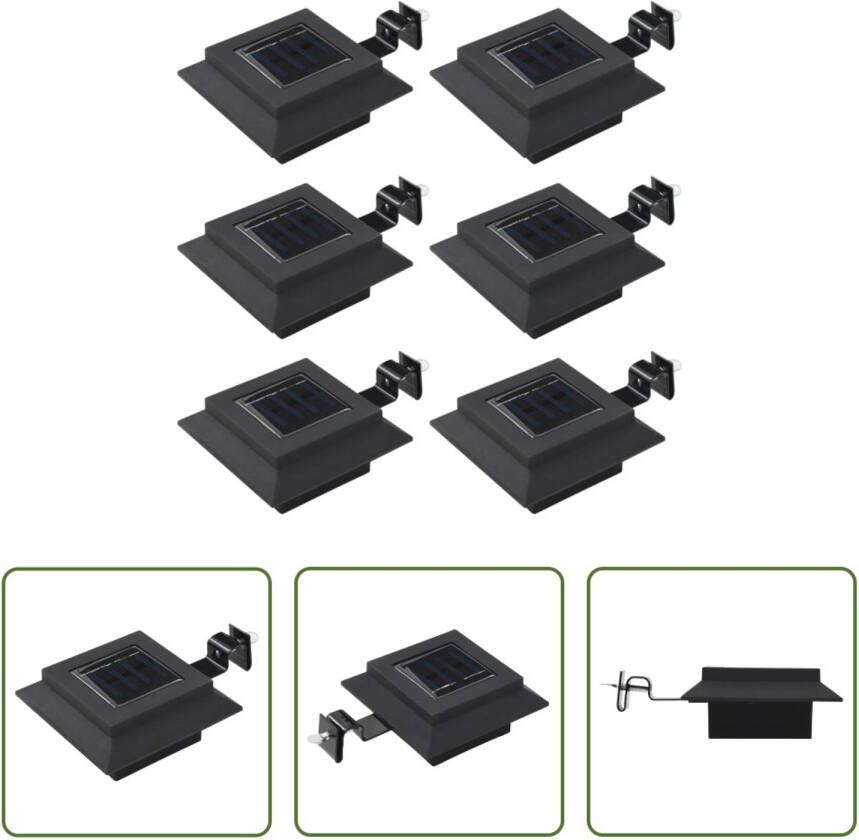 VIDAXL Solarlampen 6 Stuks Tuinverlichting 12 X 6.5 Cm Koudwit Zonne