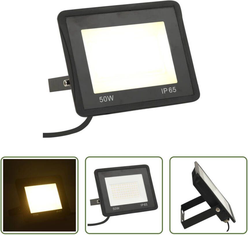 VIDAXL Spotlight Led Aluminium Tuinlamp 19.5 X 15 Cm 50w 3.000k