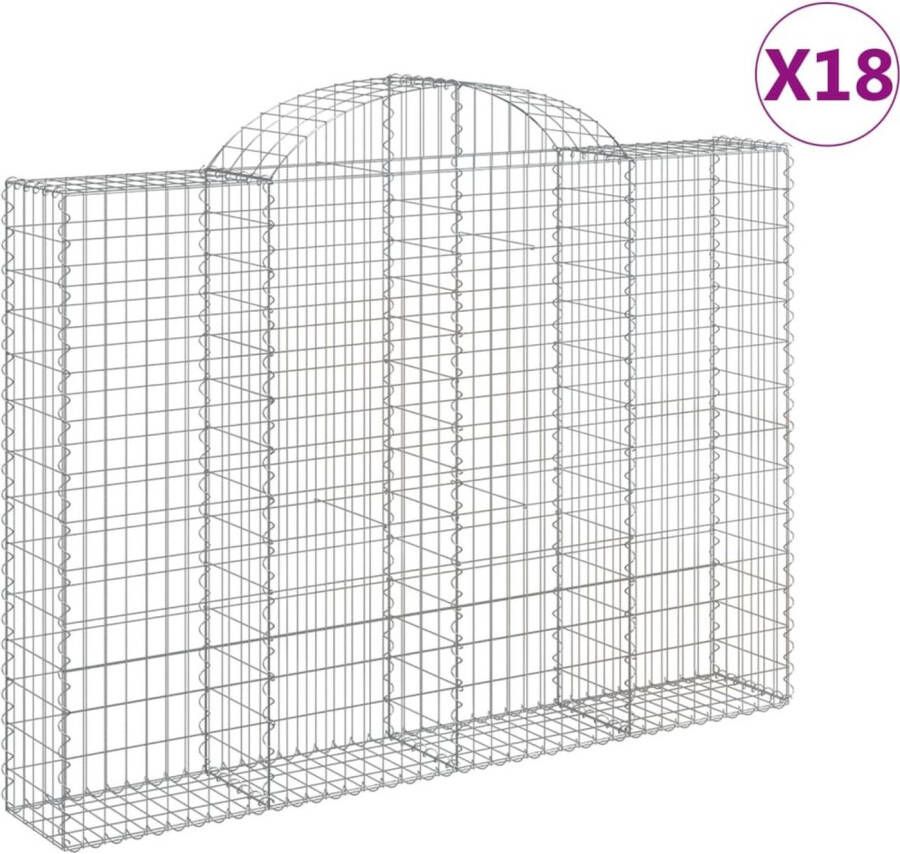 The Living Store Schanskorf Gabion 200 x 30 x 140 160 cm Geluidsisolerend Duurzaam materiaal