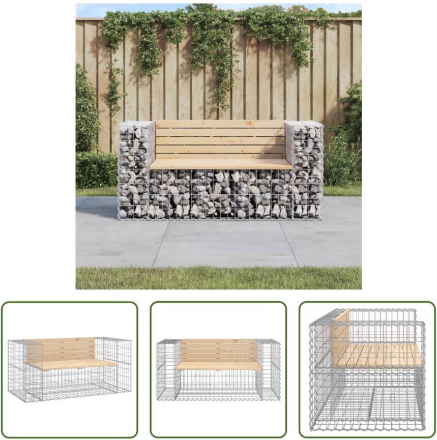 The Living Store Tuinbank Grenenhout Schanskorf Compact Ontwerp 143x71x65.5cm Onbehandeld