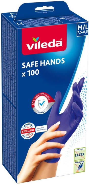 Vileda Handschoen Gevoelige Handen M l 100 Stuks