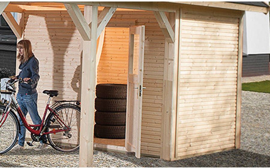 WEKA Berging Voor Carport 614 Gr.2 Eiken 270x181cm