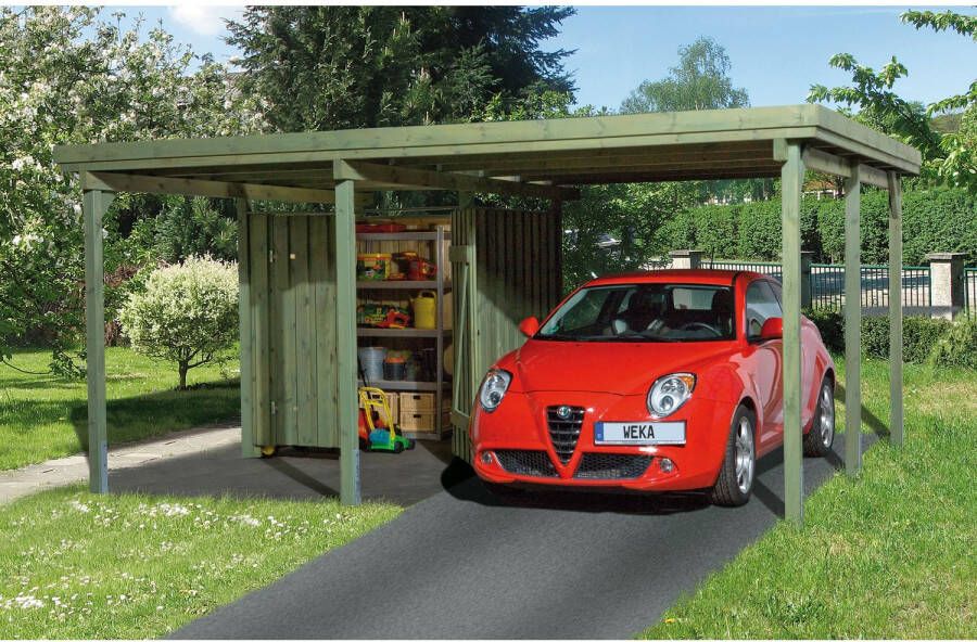 WEKA Carport 607 Gr.1 + Berging 389x478cm