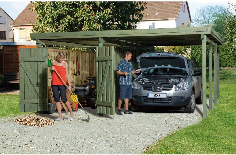 WEKA Carport 607 Gr.3 Met Berging 478x579cm