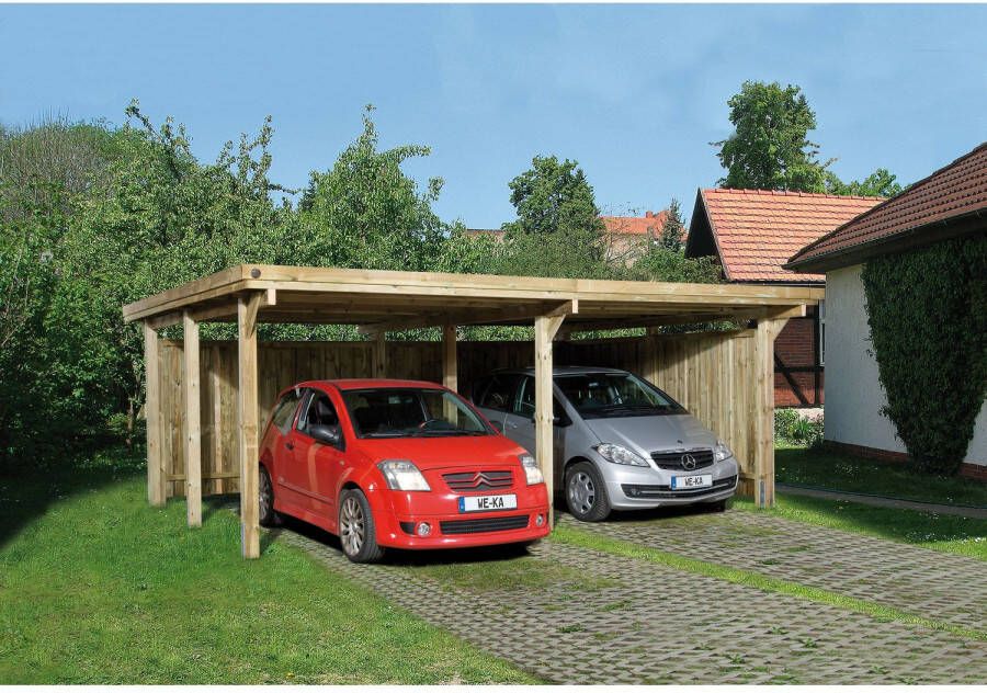 WEKA Carport 618 Gr.1 Onbehandeld + Dak 512x576cm