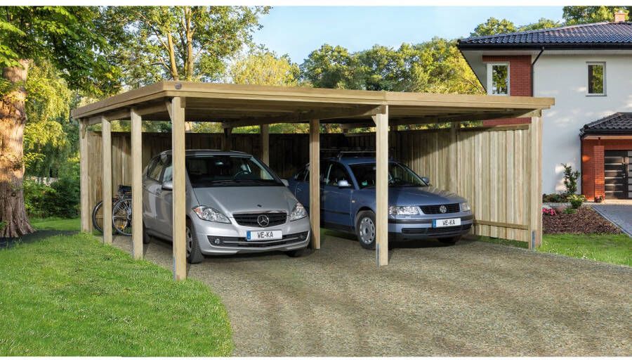 WEKA Carport 618 Gr.2 Onbehandeld + Dak 576x591cm