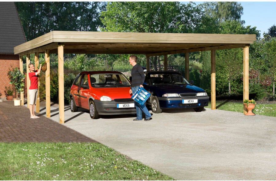 WEKA Dubbele Carport 609 Gr.2 Eiken 604x812cm