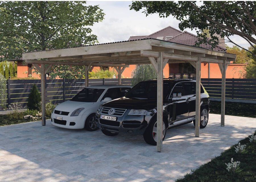 WEKA Dubbele Carport 616 500x500cm