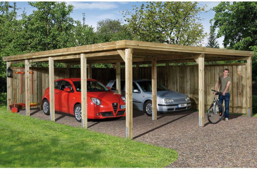 WEKA Dubbele Carport 618 Gr.3 576x784cm