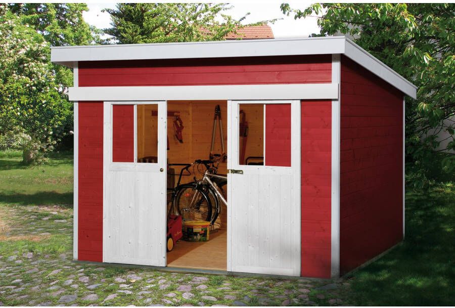 WEKA Tuinhuis 225 Gr2 Rood 295x299cm