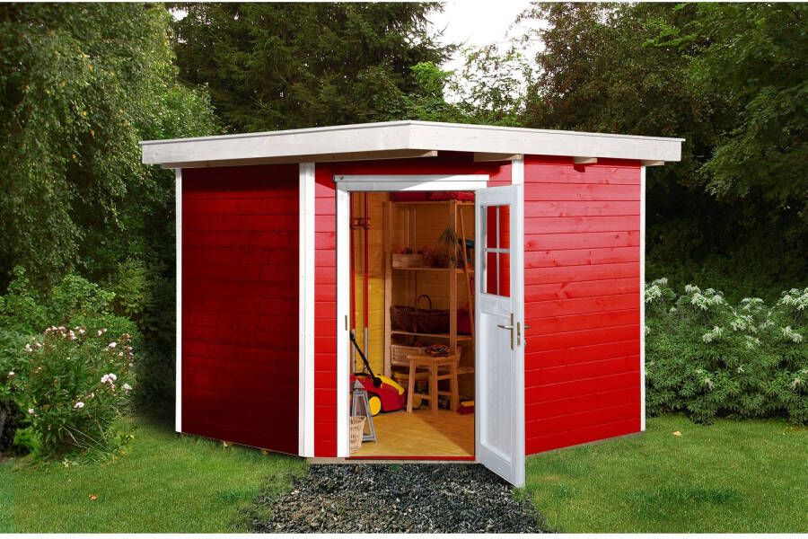 WEKA Tuinhuis 229 Gr2 Rood 235x239cm