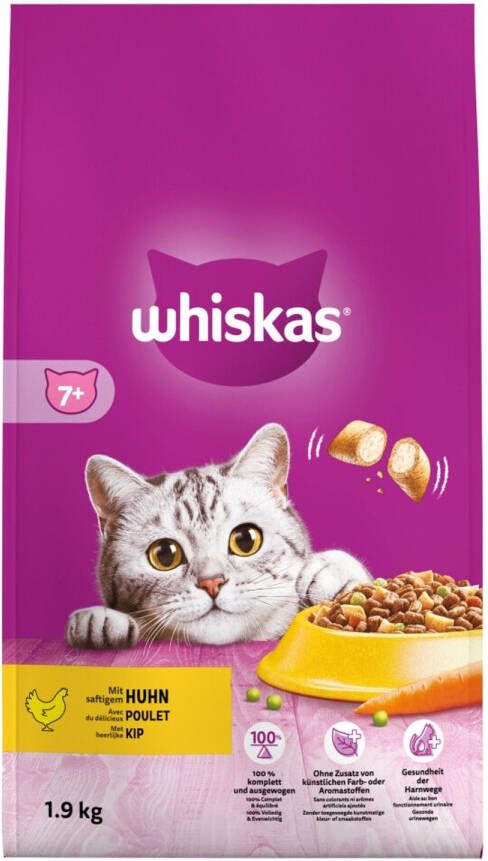 Whiskas 7+ Kattenbrokken Kip Zak 1.9 Kg