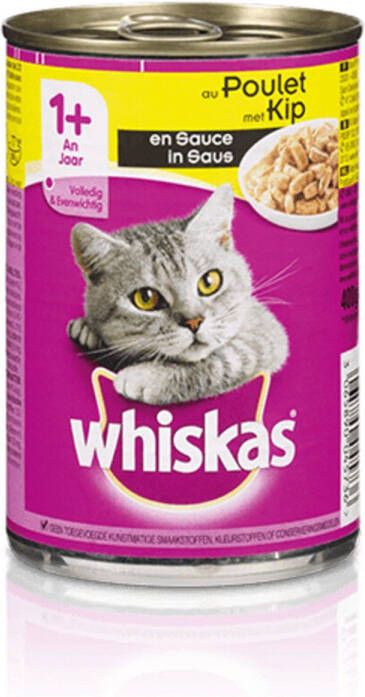 Whiskas Kattenvoer Blik Kip In Saus 12 X 400 Gr