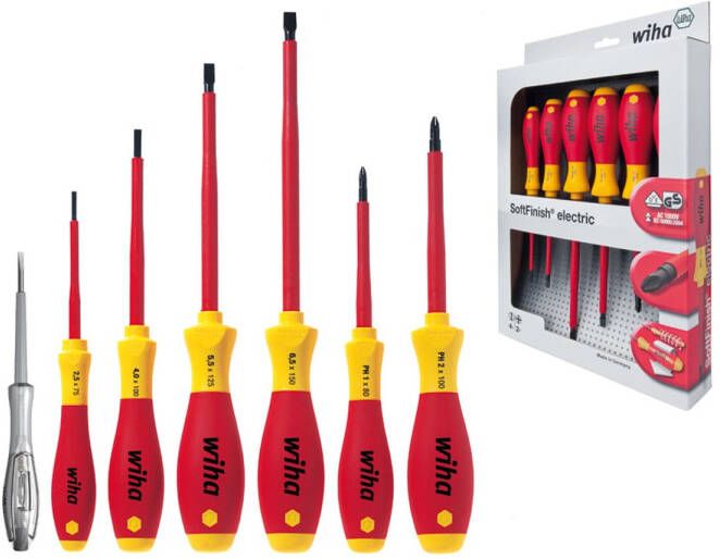 Wiha schroevendraaier SoftFinish electric sleufkop Pozidriv-schroevendraaierset 6-delig 25477 - Foto 3
