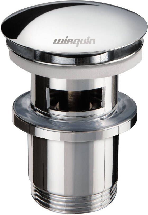 Wirquin Afvoerplug 73-92mm Met Clickwaste En Overloop Chroom