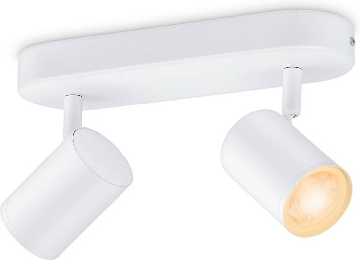 WiZ Opbouwspot Imageo Wit 2 spots Slimme LED-Verlichting Gekleurd en Wit Licht GU10 2x 5W Wi-Fi - Foto 2