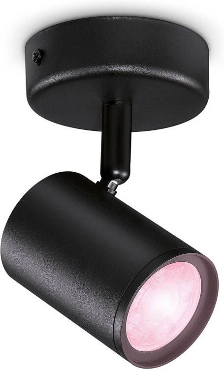 WiZ Opbouwspot Imageo Zwart 1 spot Slimme LED-Verlichting Gekleurd en Wit Licht GU10 1x 5W Wi-Fi - Foto 2