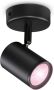 WiZ Opbouwspot Imageo Zwart 1 spot Slimme LED-Verlichting Gekleurd en Wit Licht GU10 1x 5W Wi-Fi - Thumbnail 2