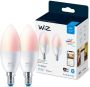 WiZ Kaarslamp 2-pack Slimme LED-Verlichting Gekleurd en Wit Licht E14 40W Mat WiFi - Thumbnail 2