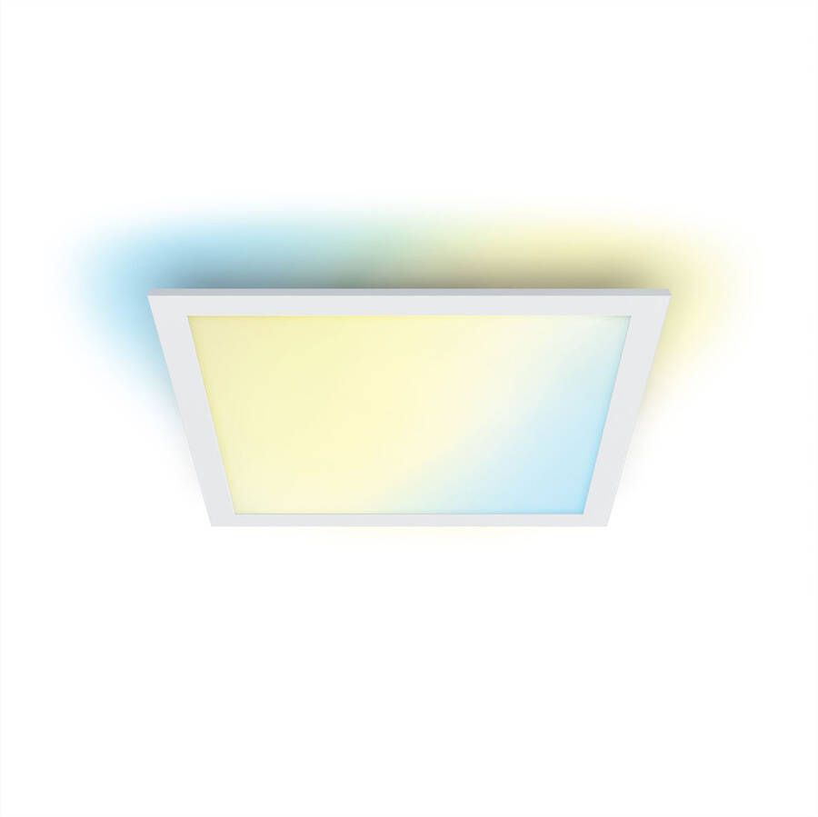 WiZ Plafondlamp Panel Vierkant Wit Slimme LED-Verlichting Warm- tot Koelwit Licht Geïntegreerd LED 36W