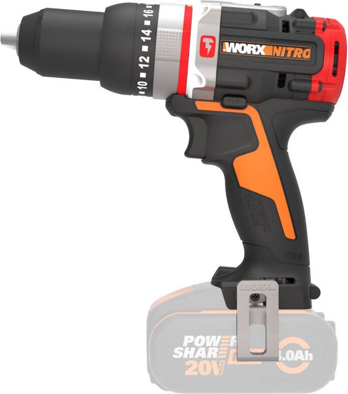 Worx Accuboormachine Met Klopfunctie Wx354.9 20v (zonder Accu)