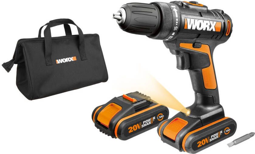 Worx Accuboormachine Wx101 20v (2 Accu s)