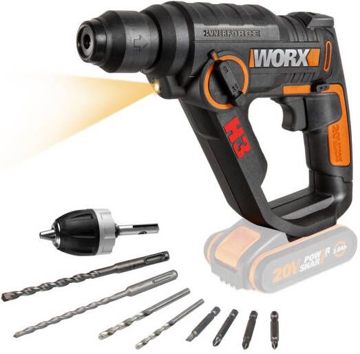 Worx Klopboorhamer Wx390.9 20v (zonder Accu)