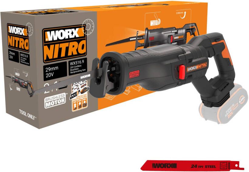 Worx Reciprozaag Wx 516.9 20v (zonder Accu)