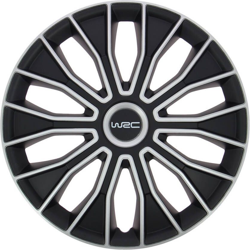 WRC Wieldoppen 14 Inch Zwart zilver 4st