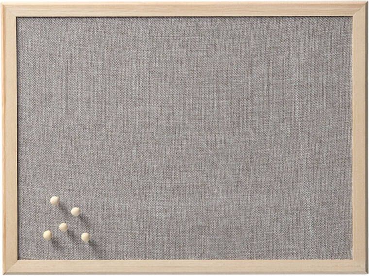 Zeller Prikbord memobord Grijs 40 X 60 Cm Textiel