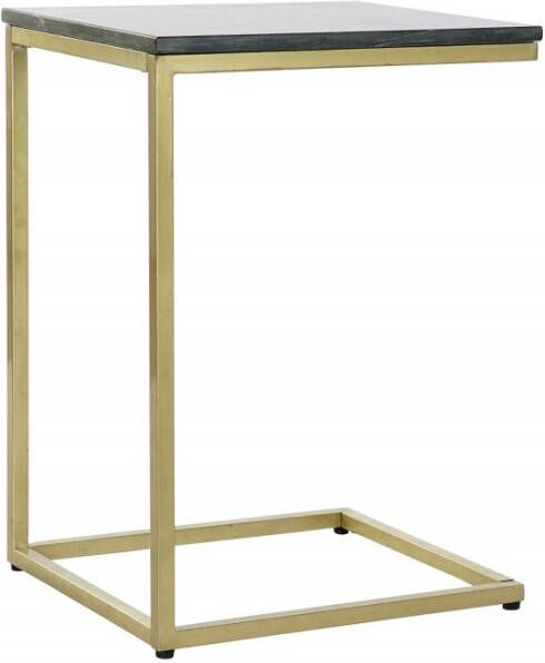 Bijzettafel DKD Home Decor Zwart Marmer Ijzer Gouden (40 x 46 x 65 cm)