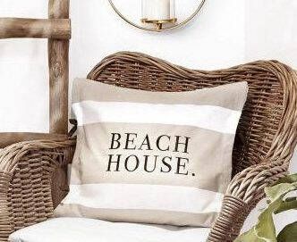 Sizland Dezign Sierkussen katoen sierkussen Beach House sierkussen beige 50x50